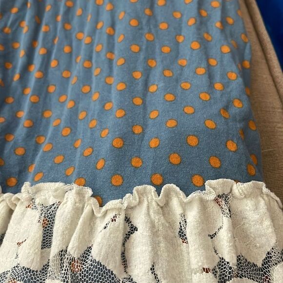 Matilda Jane Orange and Blue Polka-dot Knit Spaghetti Strap Tank, Size M - Picture 2 of 8